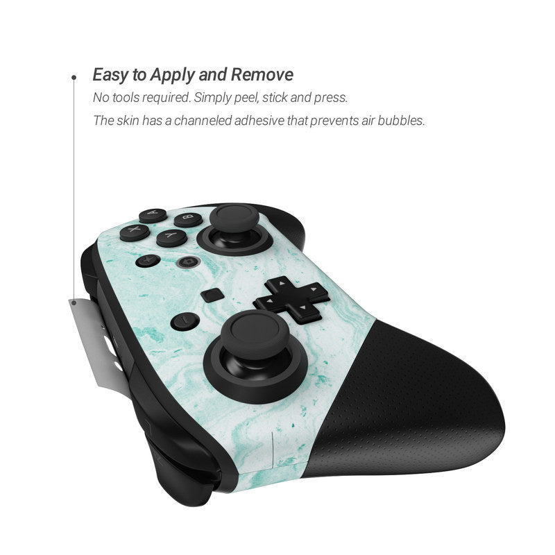 Winter Green Marble - Nintendo Switch Pro Controller Skin
