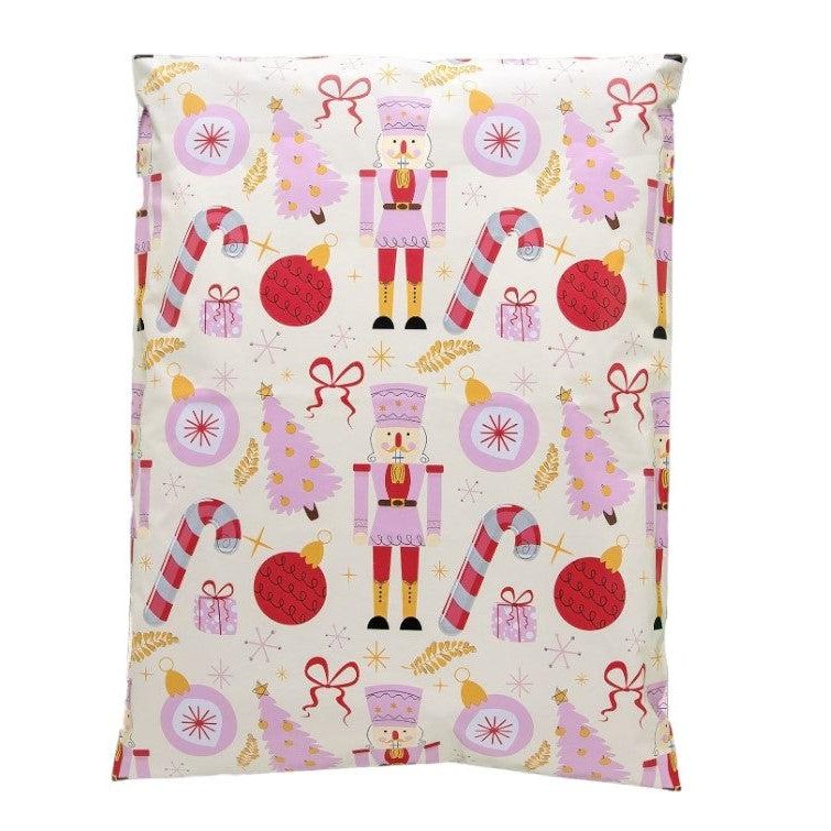 Nutcracker Poly Mailers Size 14.5x19 Christmas Shipping Bags