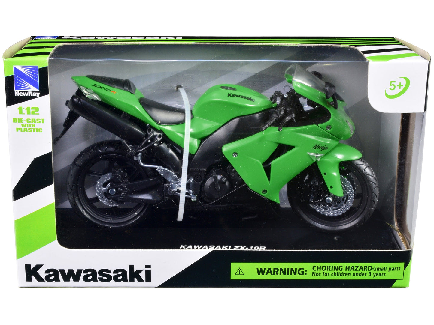 Kawasaki ZX-10R Ninja Motorcycle Green 1/12 Diecast Model by New Ray  free shipping USA