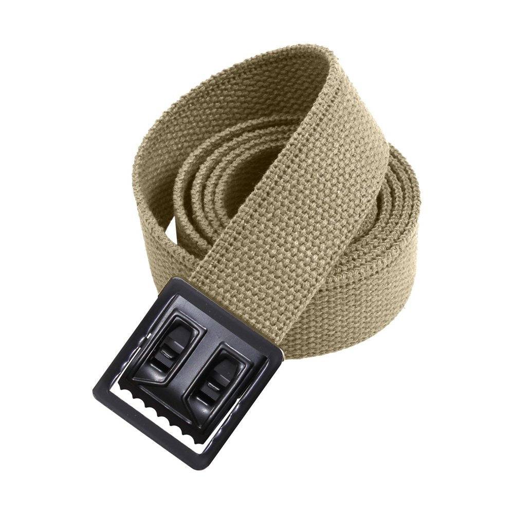 US Army Khaki Belt with STA-BRITE® Black Open Face Buckle and Tip (each)