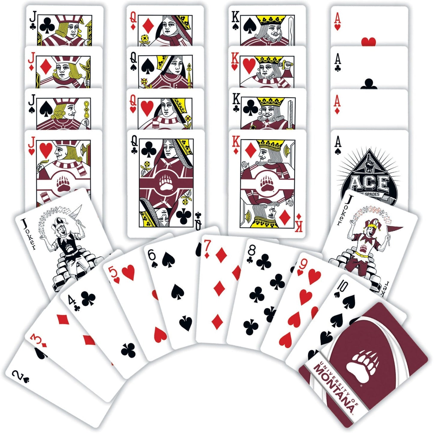 Montana Grizzlies Playing Cards - 54 Card Deck by MasterPieces Puzzle Company INC