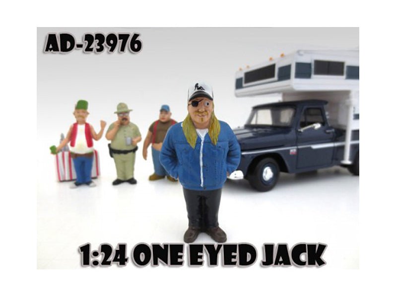 One Eyed Jack "Trailer Park" Figure For 1:24 Model Cars by American Diorama  free shipping USA
