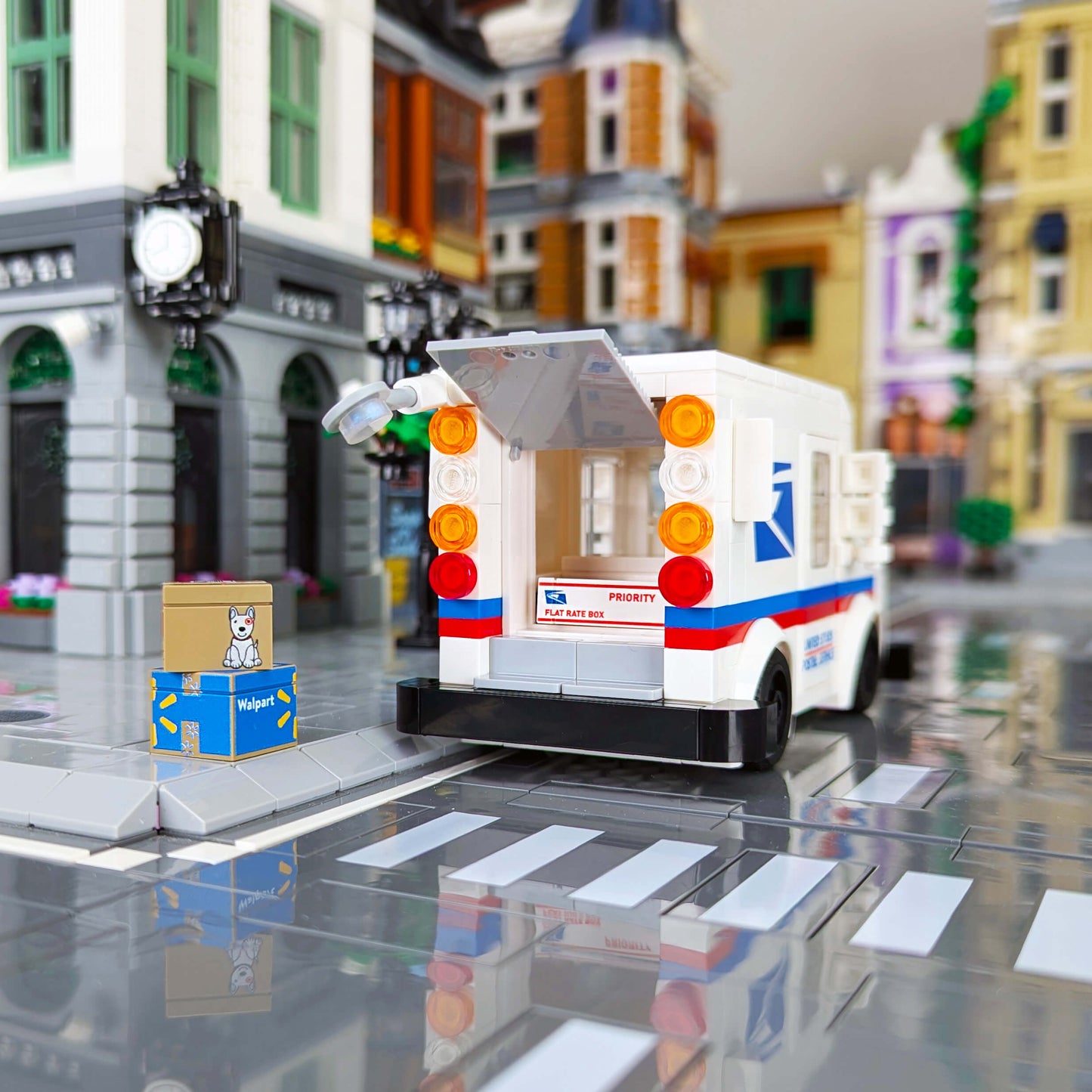 United Studs Postal Service Mail Delivery Truck - Custom Set - Made Using LEGO® Parts