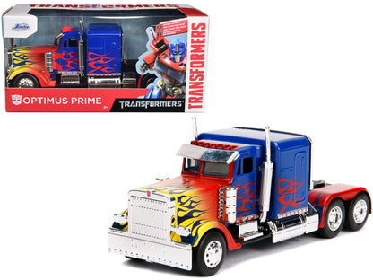 Optimus Prime Truck with Robot on Chassis from "Transformers" Movie "Hollywood Rides" Series 1/32 Diecast Model by Jada  free shipping USA