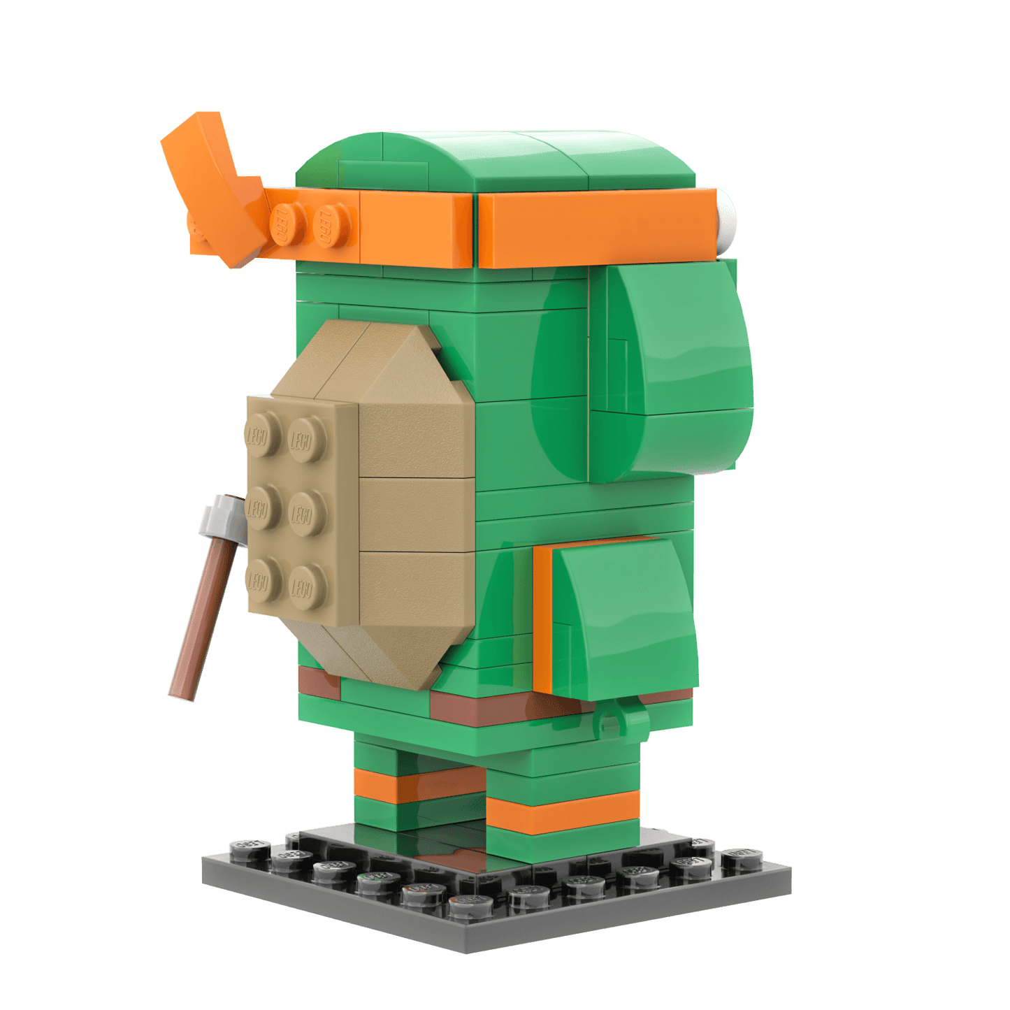 Orange Turtle Brick Building Set  - Custom Building Set - Made Using LEGO® Parts