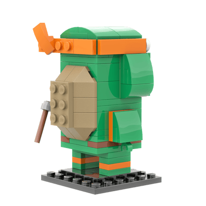 Orange Turtle Brick Building Set  - Custom Building Set - Made Using LEGO® Parts
