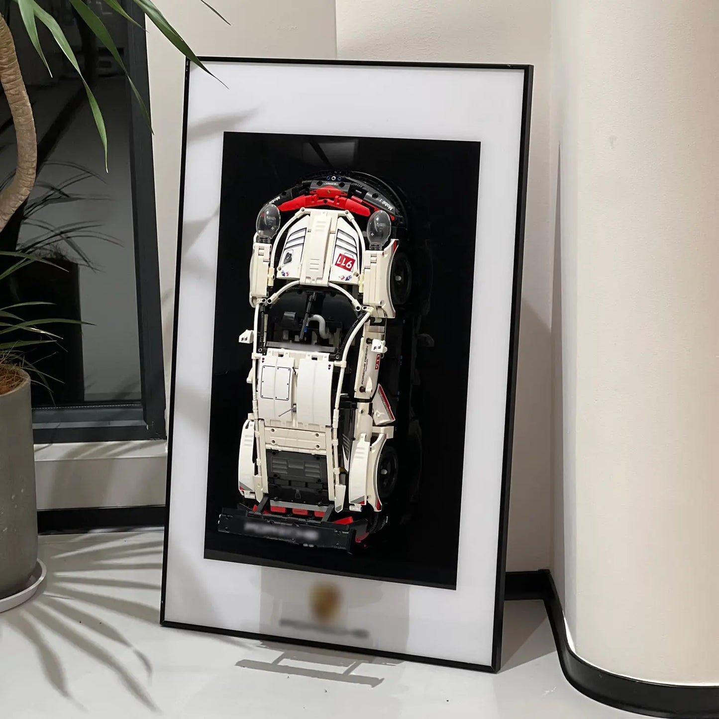 iLuane Display Wallboard for Lego Technic Porsche 911 RSR Race Car 42096 Adult Collectibles Lego Car Wall Mount for Building Blocks Great for Lego Lovers (No Car Included)