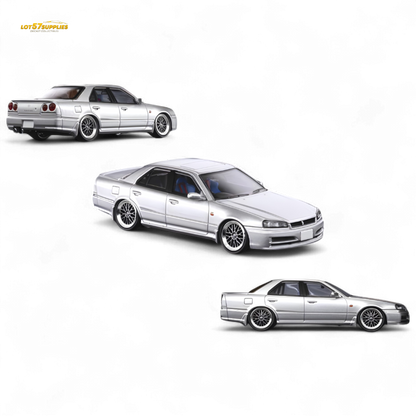 Mortal ER34 Skyline 25GT-t Ordinary Silver 1:64