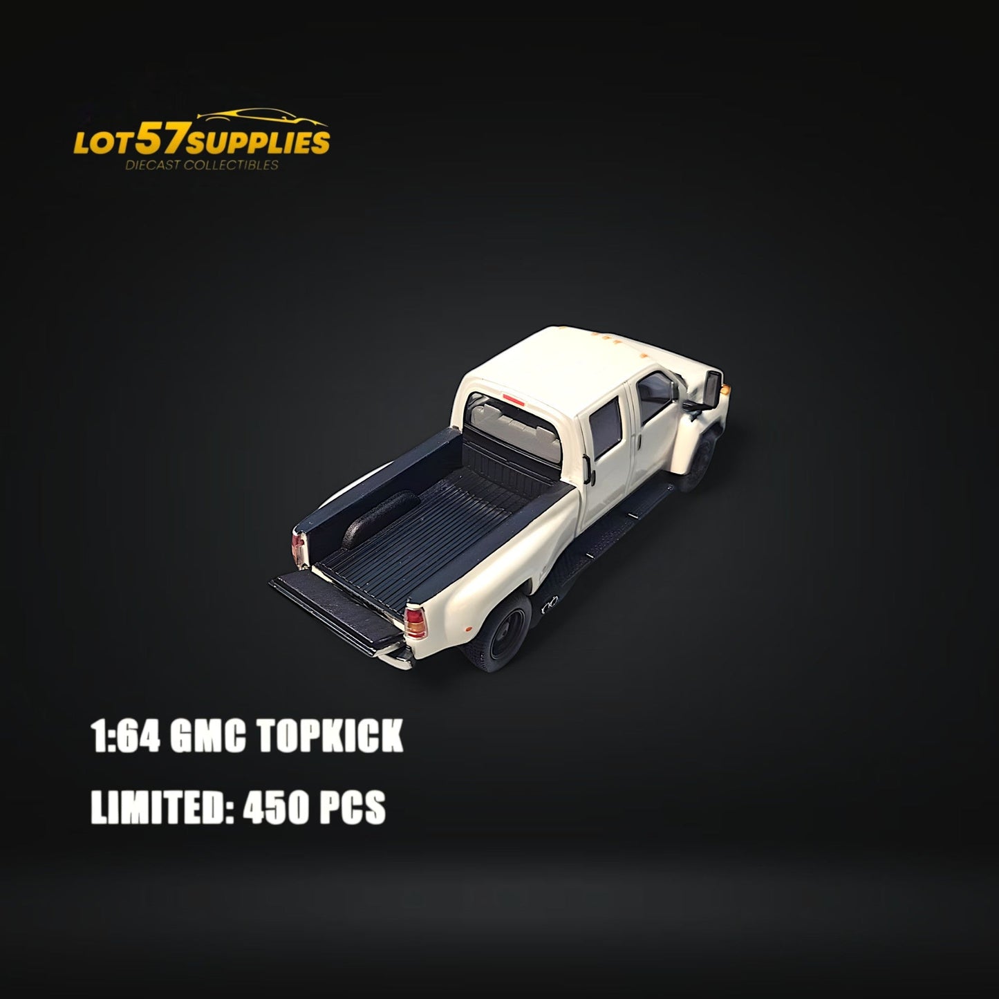 GOC GMC TOPKICK Pickup White 1:64 - Limited to 450 Pcs