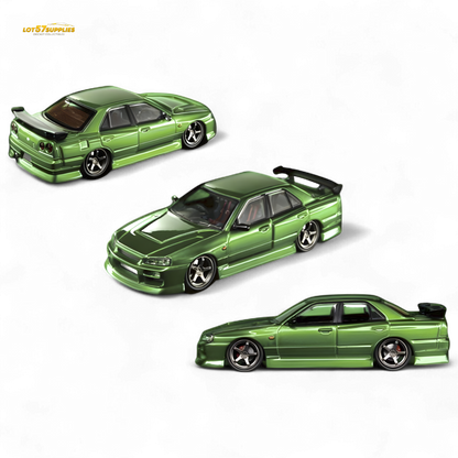Mortal ER34 SKYLINE URAS Transparent Metallic Green 1:64