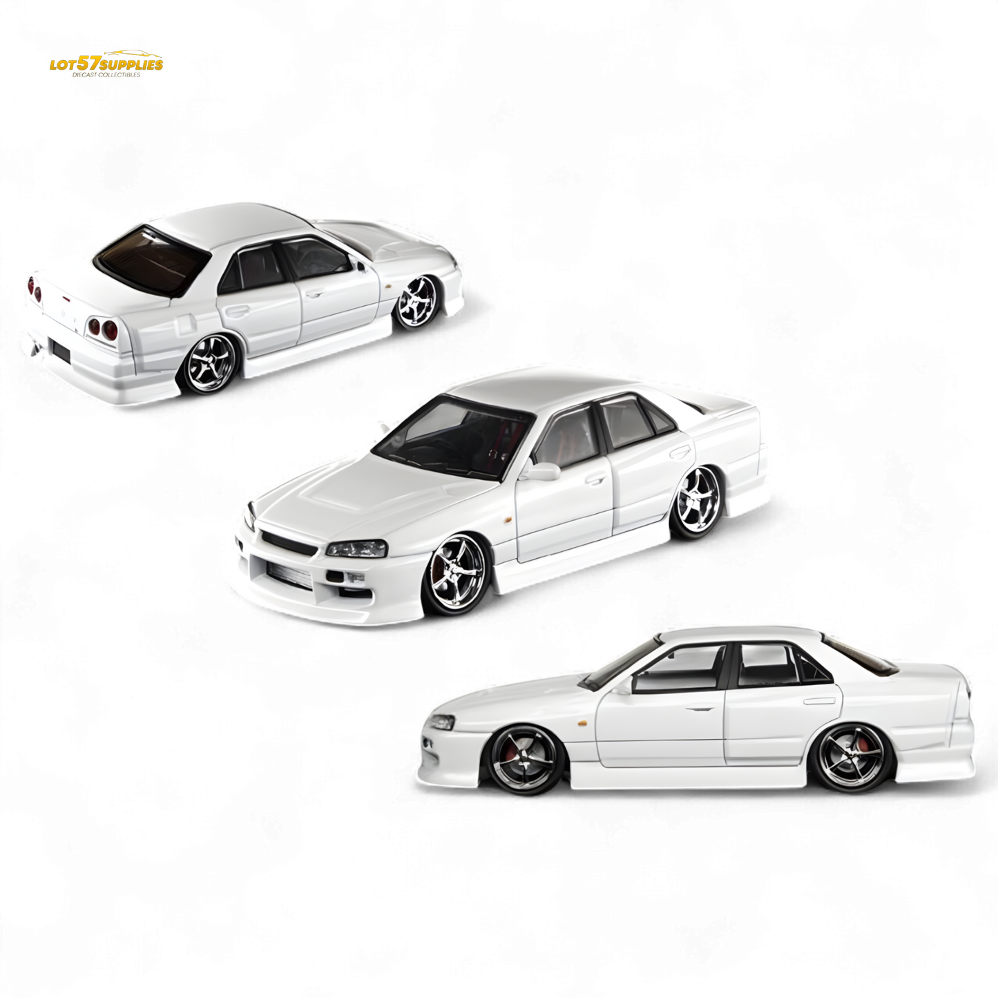 Mortal ER34 SKYLINE URAS Pearl White 1:64