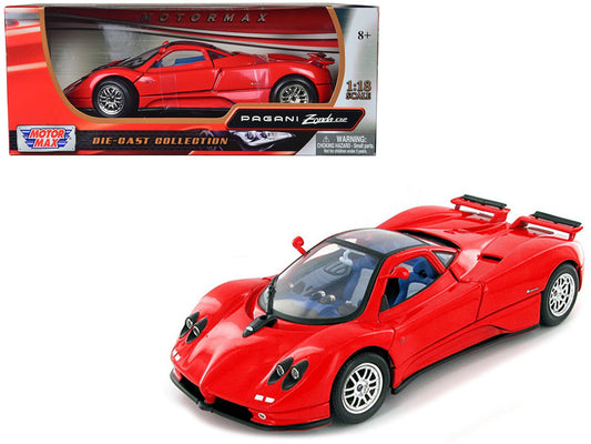 Pagani Zonda C12 Red 1/18 Diecast Model Car by Motormax  free shipping USA