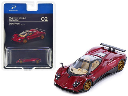 Pagani Zonda F Rosso Dubai Red Metallic "Hypercar League Collection" 1/64 Diecast Model Car by PosterCars  free shipping USA