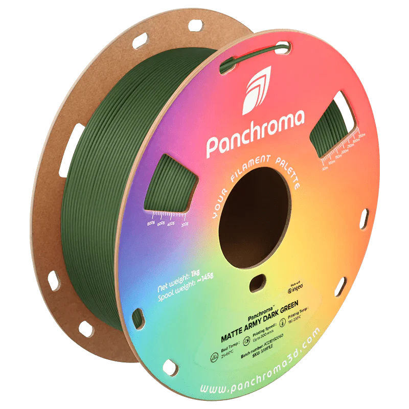 Panchroma™ Matte (Formerly PolyTerra) PLA 3D Printer Filament 1KG 1.75mm