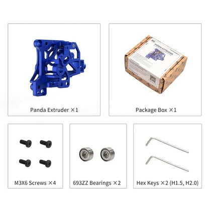 Panda Extruder - Lightweight CNC Aluminum Extruder Case for Bambu Lab P1 and X1