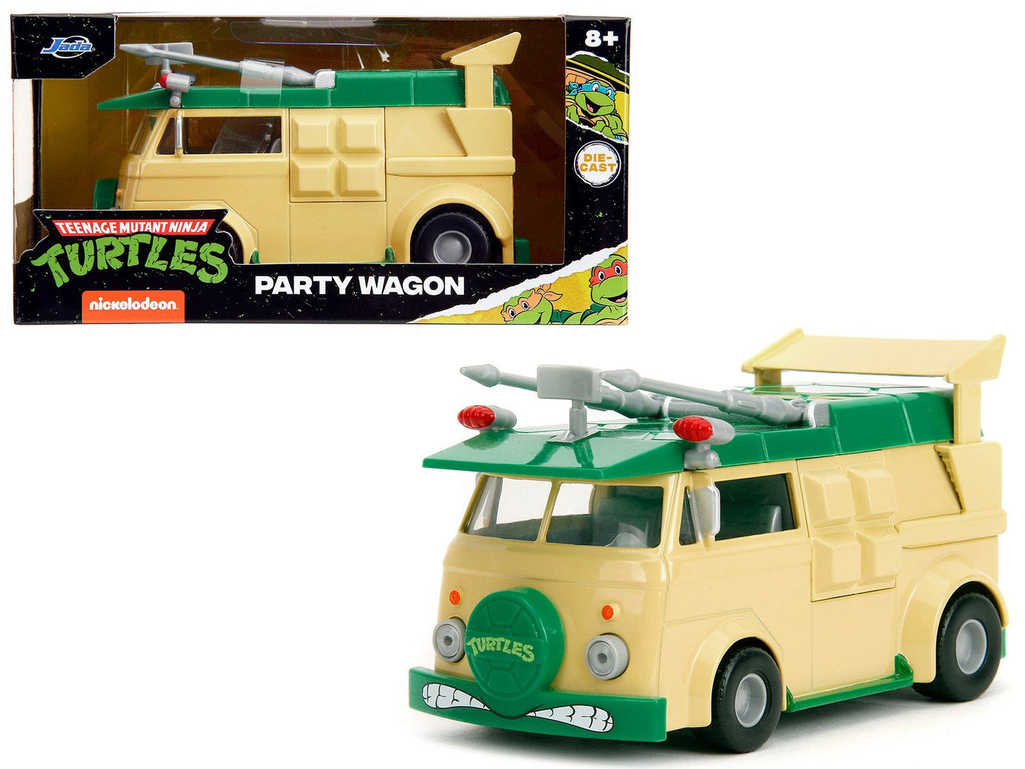 Party Wagon Green and Beige "Teenage Mutant Ninja Turtles" "Hollywood Rides" Series Diecast Model Car by Jada  free shipping USA