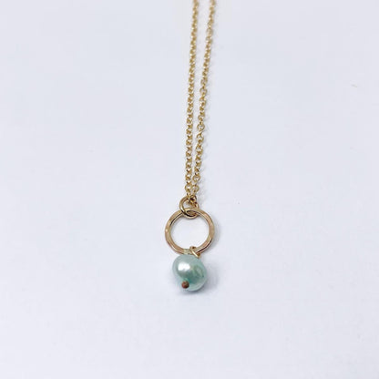 Pearl Drop Charm Necklace by Jennifer Cervelli Jewelry