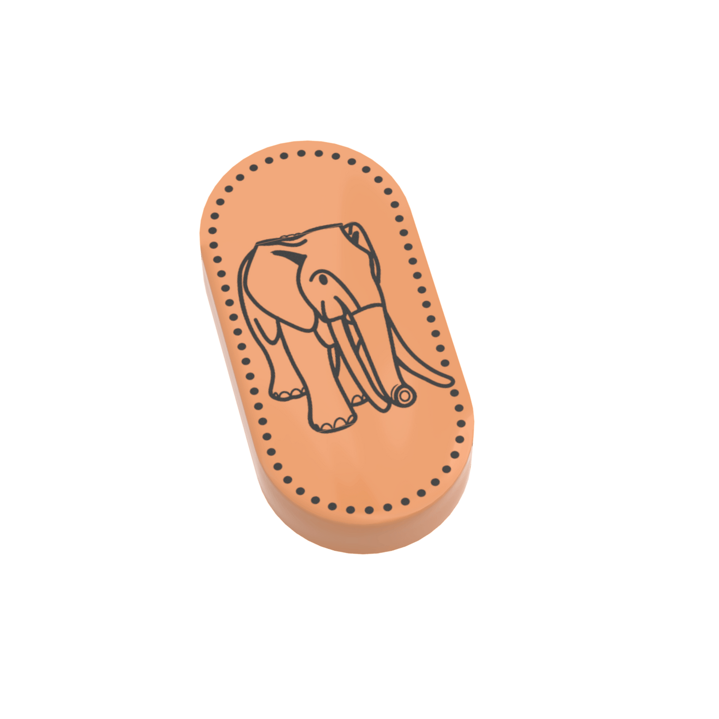 Pressed Penny - Elephant- Custom Printed 1x2 Tile - Made Using LEGO® Parts