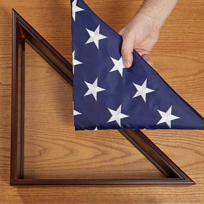 Flag Connections Flag Case for American Veteran Burial Flag Cherry Finish 5' x 9.5' flag
