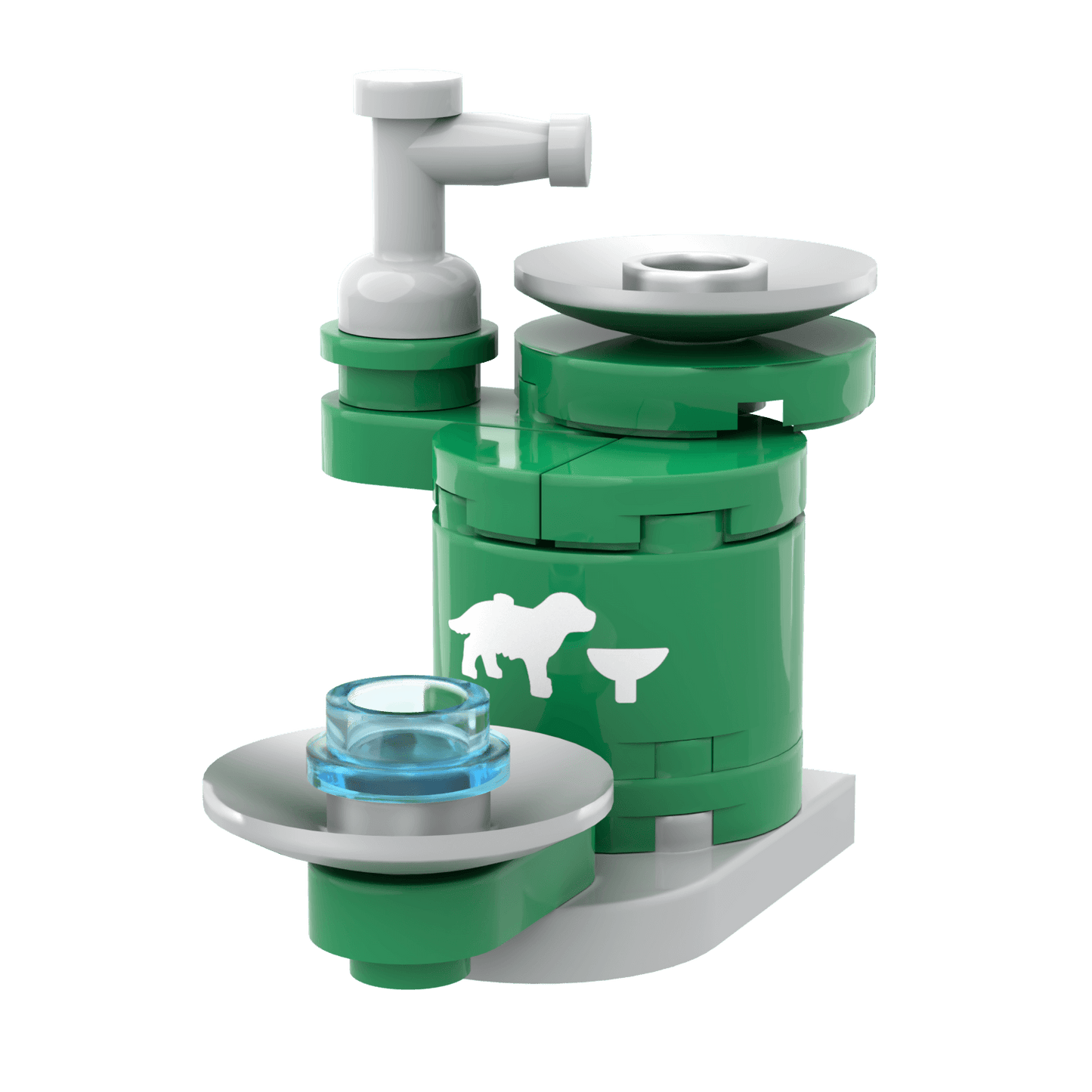 Pet-Friendly Drinking Fountain - Printed Mini Build - Made Using LEGO® Parts