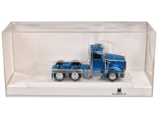 Peterbilt 367 Day Cab Blue Metallic 1/87 (HO) Scale Plastic Model Car by HO Logistics  free shipping USA