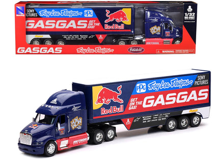 Peterbilt 387 Truck Dark Blue "Red Bull - Troy Lee Designs - GASGAS" 1/32 Diecast Model by New Ray  free shipping USA