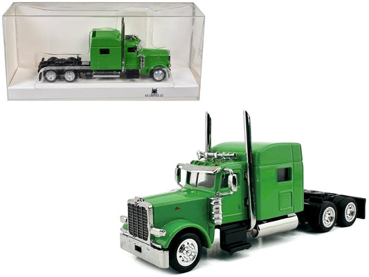 Peterbilt 389 Truck Tractor with Sleeper Cab Lime Green 1/87 (HO) Scale Plastic Model Car by HO Logistics  free shipping USA