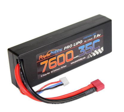 Powerhobby 2s 7.4v 7600mah 35c Lipo Battery w Deans Plug 2-Cell
