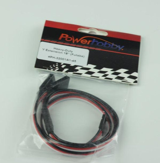 Powerhobby 18" Heavy Duty Y Servo Extension / Harness Futaba Connector