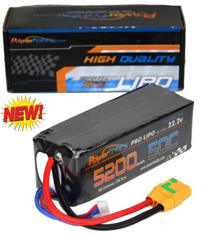 Powerhobby 6S 22.2V 5200mAh 50C Lipo Battery w XT90 Plug Soft Case