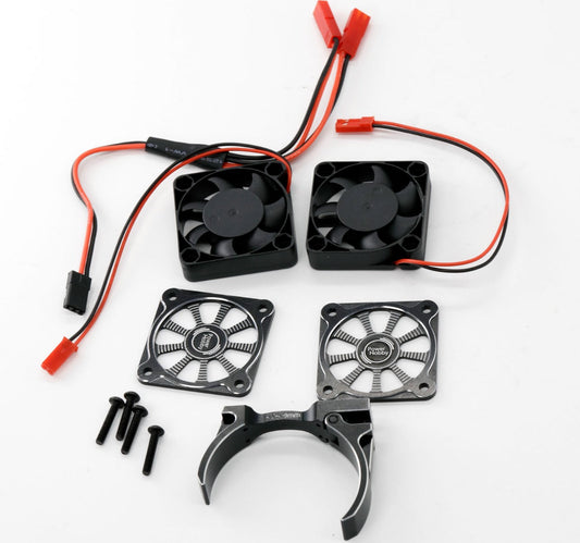 Powerhobby Aluminum Dual High Speed Cooling Fans BLACK Castle Creations 1100kV