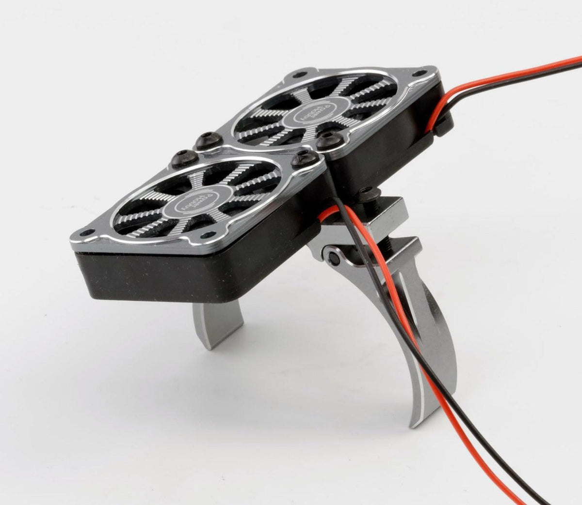 PowerHobby 1/5 Twin Turbo High Speed 40mm Aluminum Cooling Fans Motor Mount Gunmetal