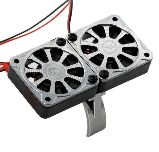 Powerhobby Aluminum Dual High Speed Cooling Fans GUN FOR 1/5 Motor