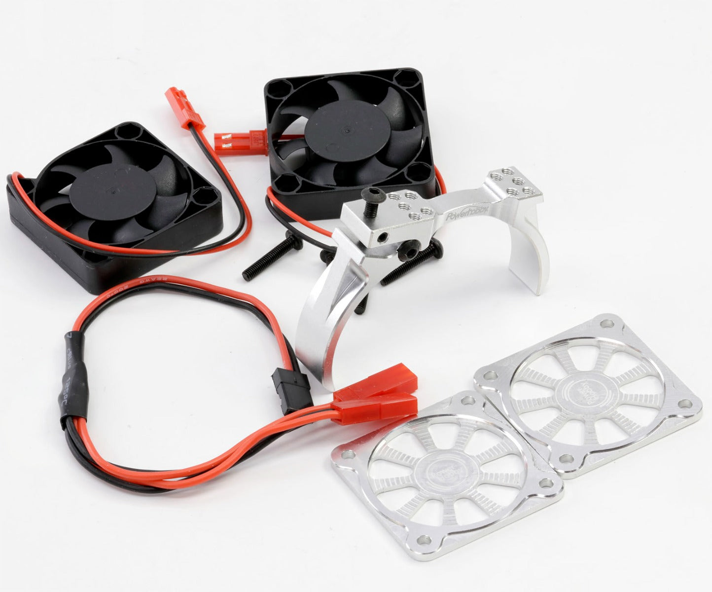Powerhobby Aluminum Dual High Speed Cooling Fans Blue FOR 1/5 Motor