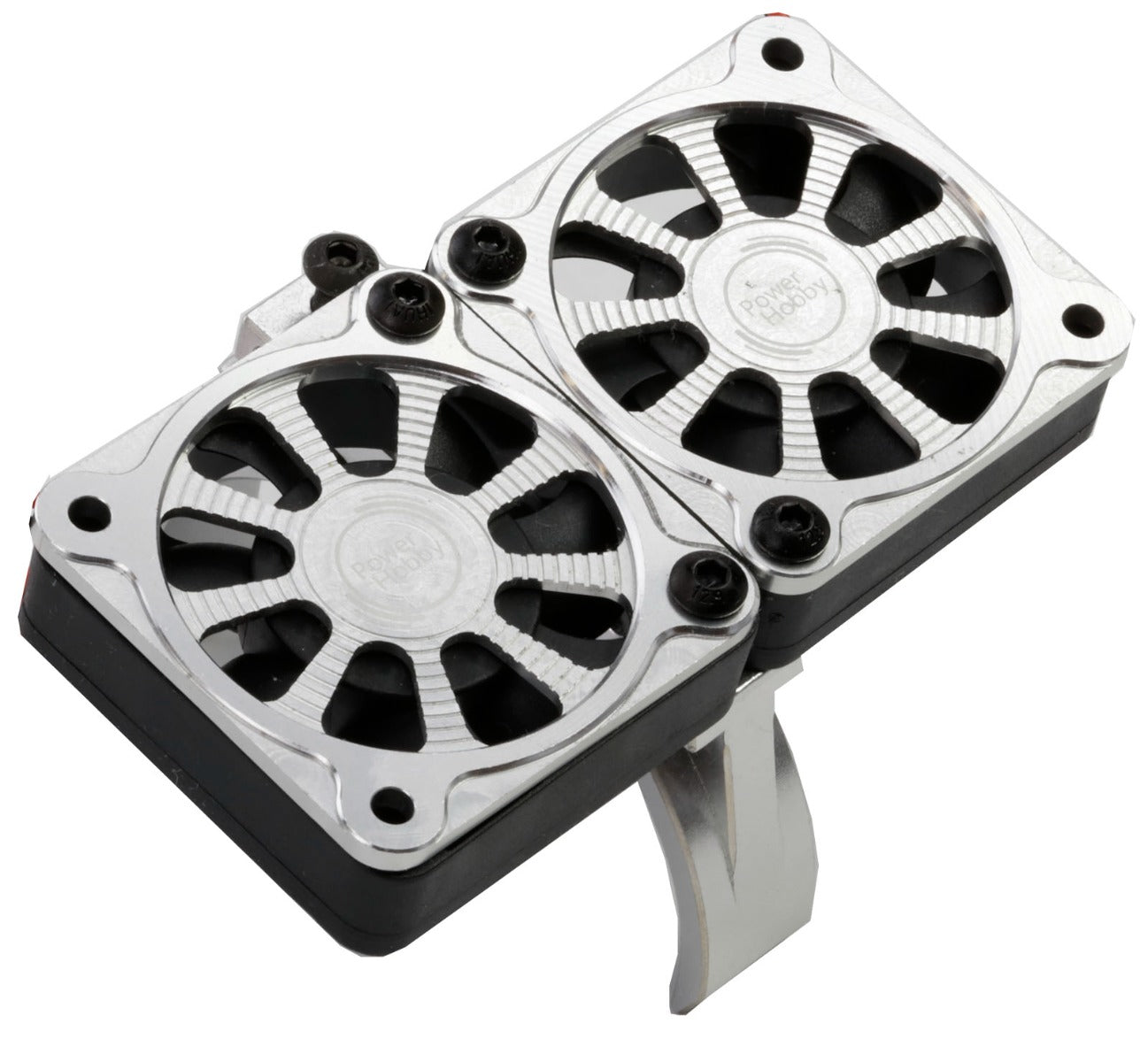 Powerhobby Aluminum Dual High Speed Cooling Fans SILVER Castle Creations 1100kV