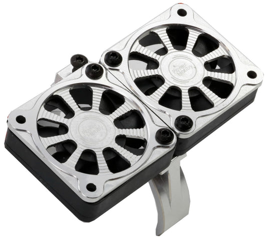 Powerhobby Aluminum Dual High Speed Cooling Fans SILVER Castle Creations 1100kV