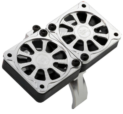 Powerhobby Aluminum Dual High Speed Cooling Fans SILVER Castle Creations 1100kV