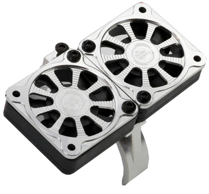 Powerhobby 1/5 Aluminum Heatsink Dual High Speed Cooling Fans w/Cover Silver