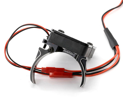 Powerhobby 1/8 Aluminum Heatsink 40mm Dual High Speed Cooling Fans w/Cover Black