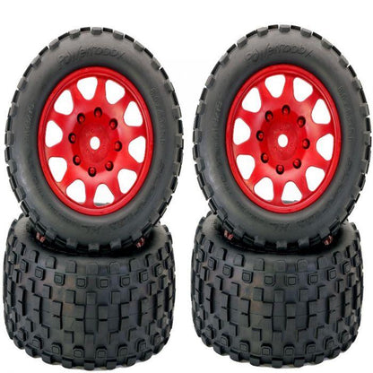 Powerhobby SCORPION XL Belted Tires Viper Wheels (4) Arrma Kraton OUTCAST 8S RED