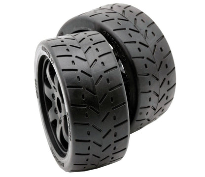 Powerhobby 1/8 Gripper 42/100 Belted Mounted Tires 17mm Black Wheels