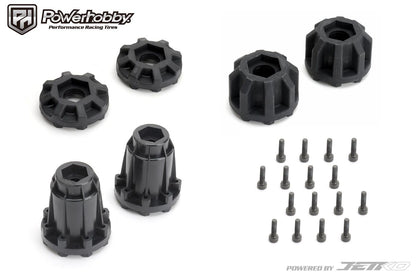 Powerhobby 1/8 MT 3.8 Rockform Belted Mounted Tires w Removable Hex Wheels (2)