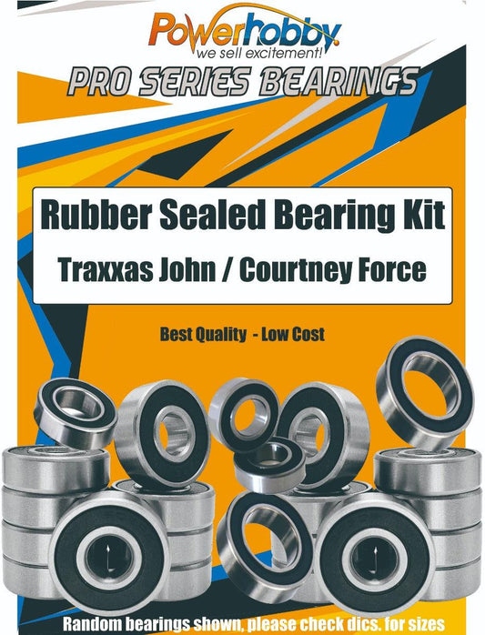 PowerHobby Pro Series Rubber Sealed Bearing Kit FOR Traxxas John / Courtney Force
