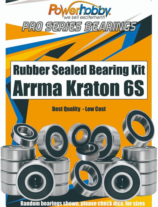 PowerHobby Pro Series Rubber Sealed Bearing Kit Arrma Kraton 6S