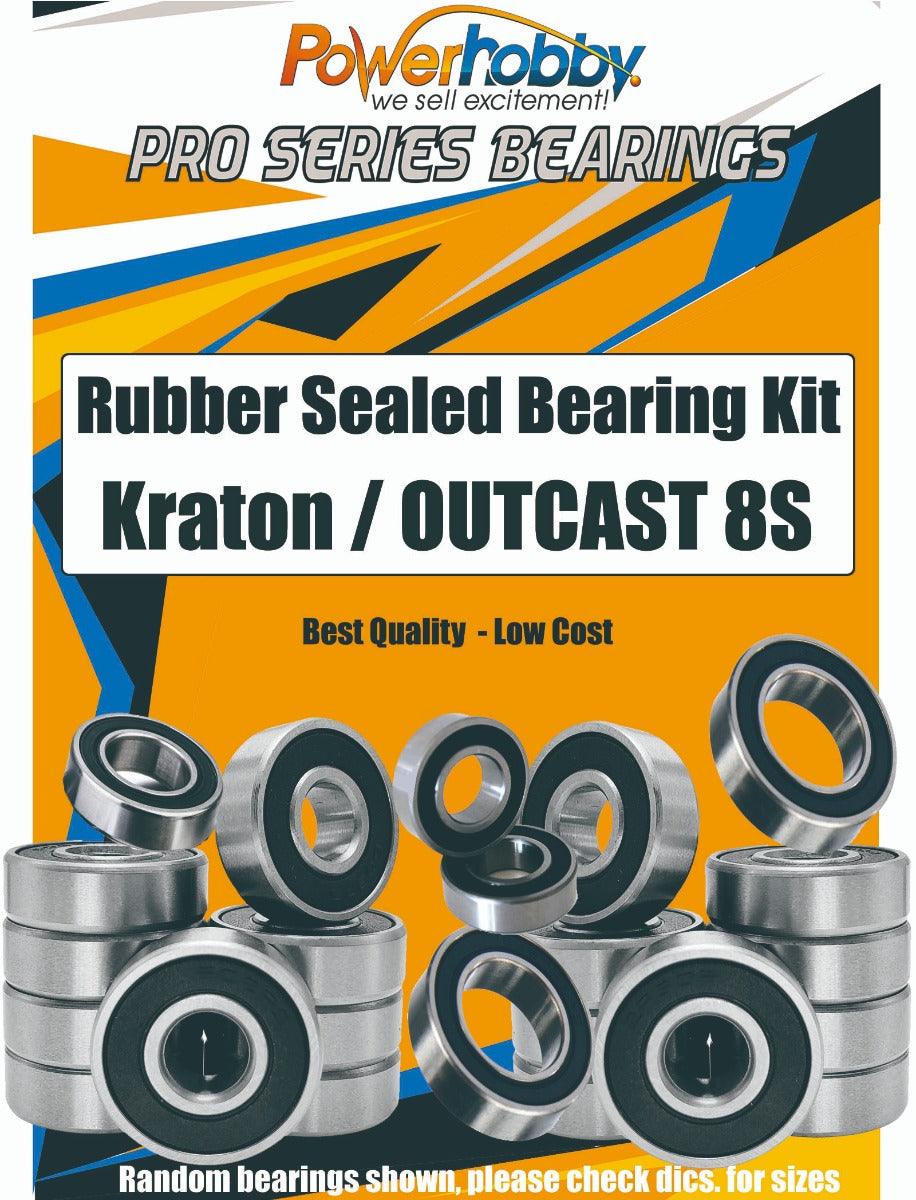 PowerHobby Pro Series Rubber Sealed Bearing Kit Arrma Kraton / OUTCAST 8S