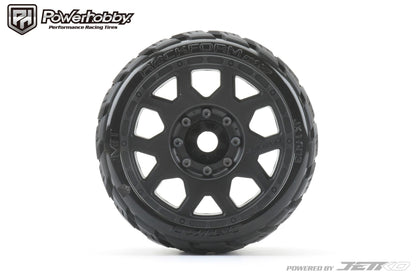 Powerhobby 1/8 SGT 3.8 Rockform Belted Mounted Tires (2) 17MM Low Profile
