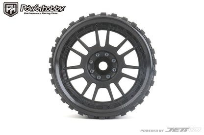 Powerhobby 1/8 MT 4.0 Prophet Belted Mounted Tires w Removable Hex Wheels (2)