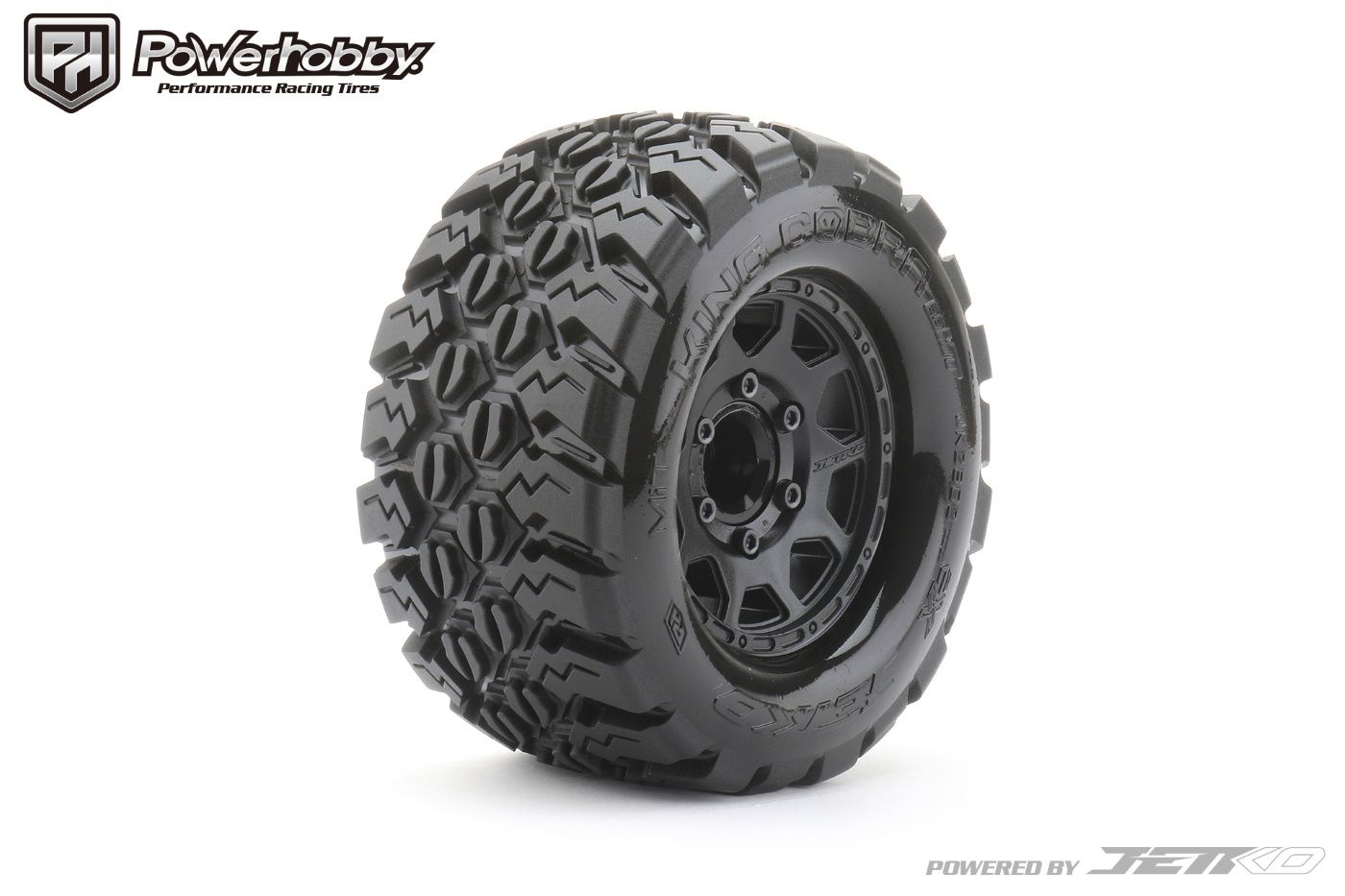 Powerhobby 1/10 2.8 MT King Cobra Belted Tires (2) with Removable Hex Wheels