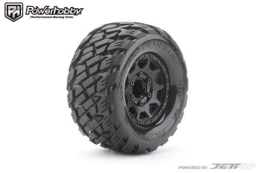 Powerhobby 1/10 2.8 MT Rockform Belted Tires (2) with Removable Hex Wheels