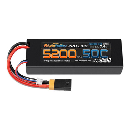 PowerHobby 2S 7.4V 5200mAh 50C Lipo Battery Pack w XT60 Connector Hard Case